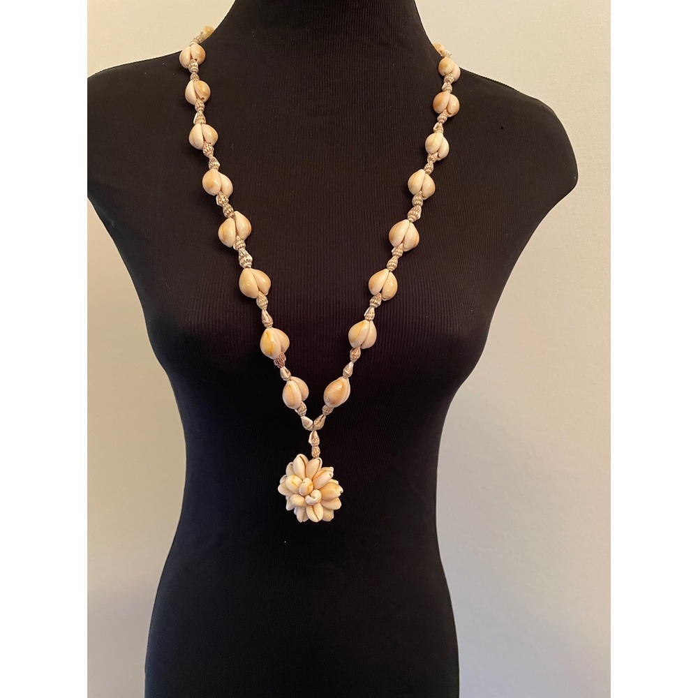 Hawaiian Seashell Flower‎ Necklace Tropical Boho Beach Jewelry